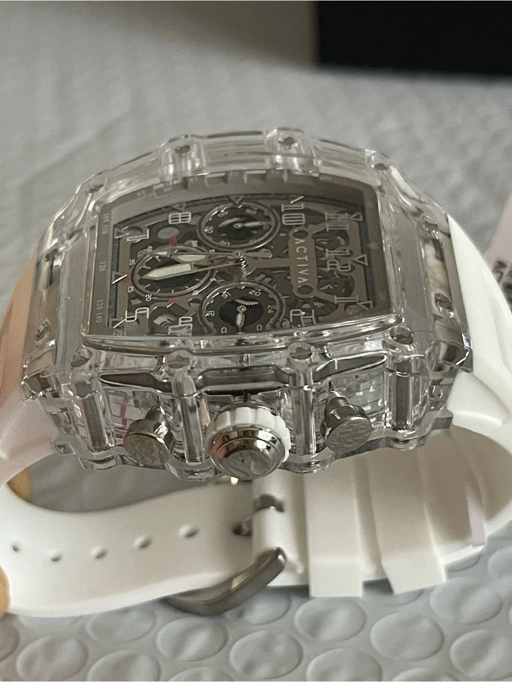 Activa Fury X Invicta Men's Watch w/ Skeleton Dial - 44.3mm, White (ACW2305-004)